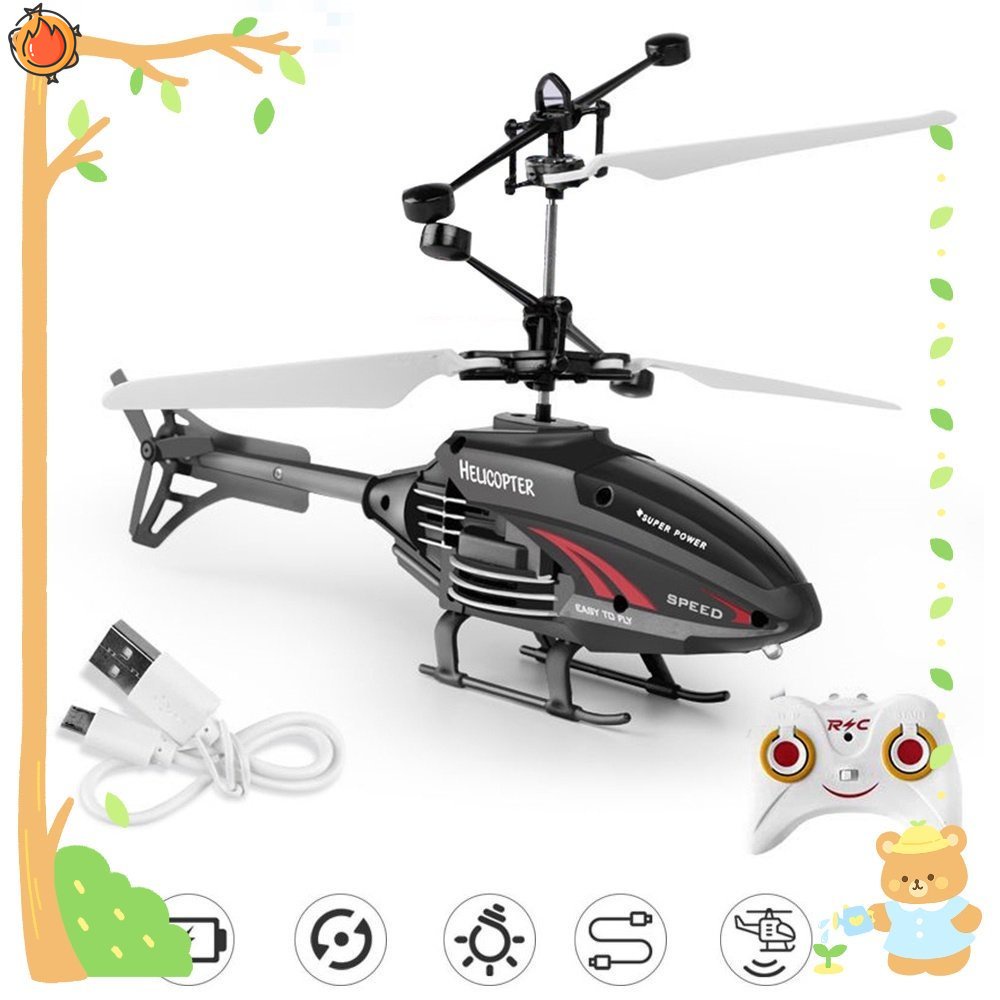 Mini Two-channel Remote Control Aircraft Helicopter Rc Drone Model Children Educational Electric Toys SAWU
