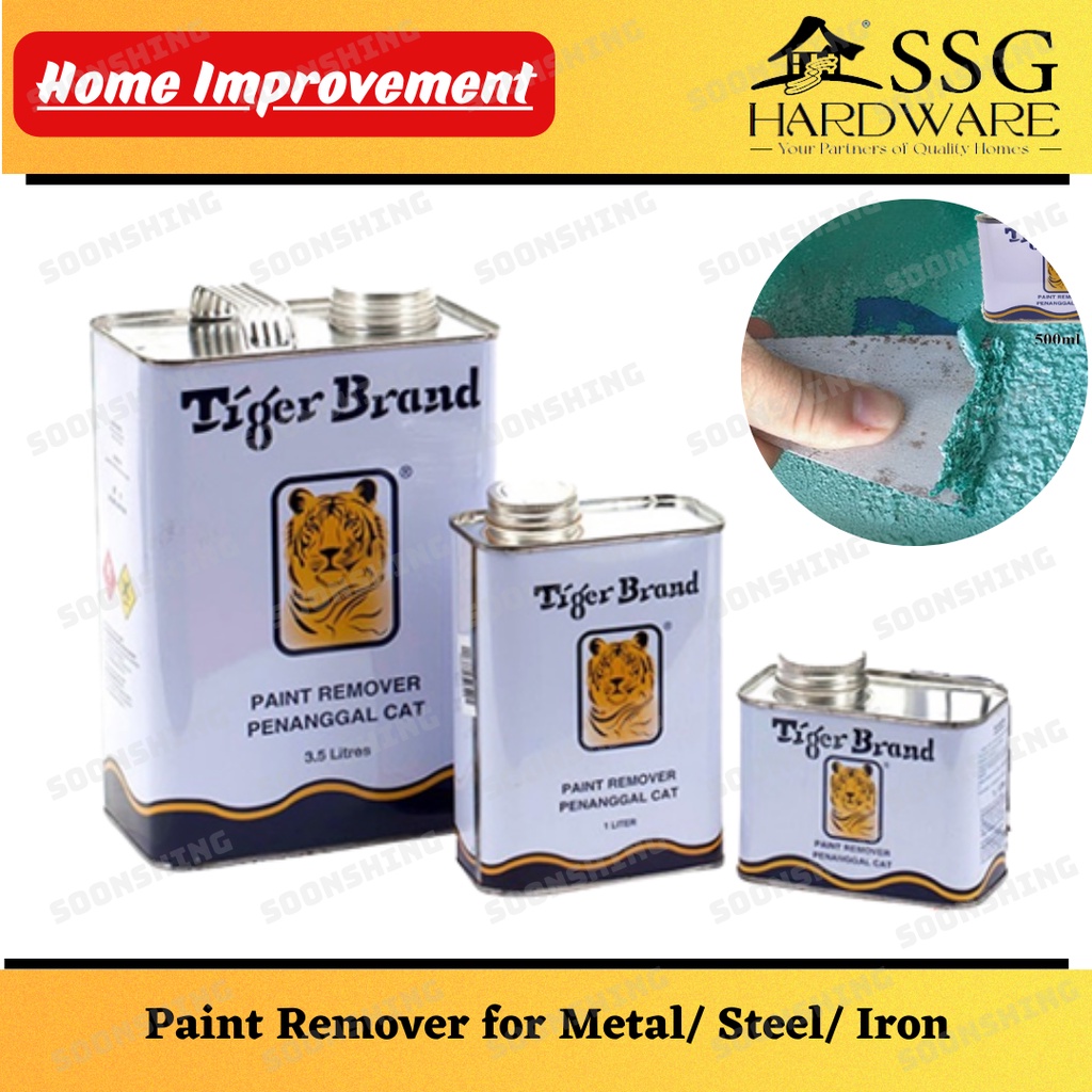 Paint Remover for Metal/ Steel/ Iron Paint Removal Peluntur Cat ; PENANGGAL / BUANG CAT - TIGER BRAND