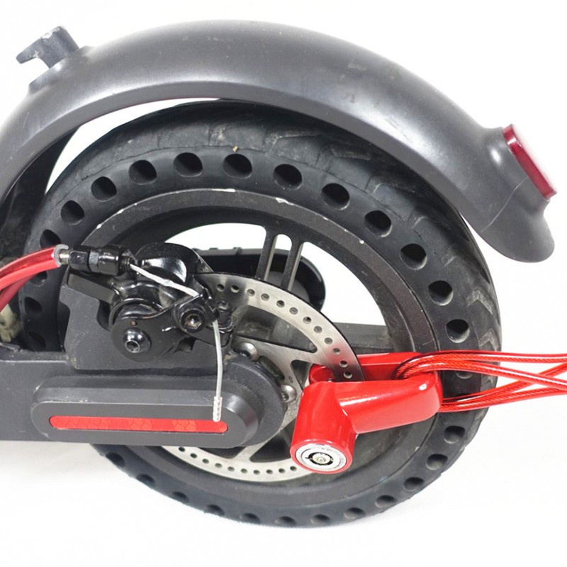 Protect Your  M365 Scooter with Disc Brakes Lock + Steel Wire - Secure Your Ride from Theft