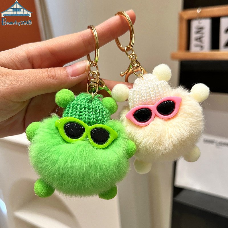 (Malaysia Stock) Ins Cute Plush Keychain Small Coal Ball Pendant Multifunctional Girls Bag Decoration