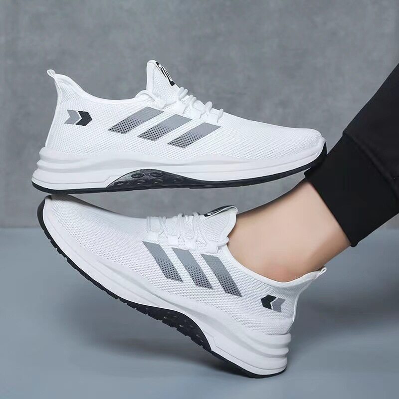 READY STOCK?Hype Fashion Stripe Sneakers Men Sneakers Men Sport Shoes Kasut Lelaki Murah Walking Running Sport