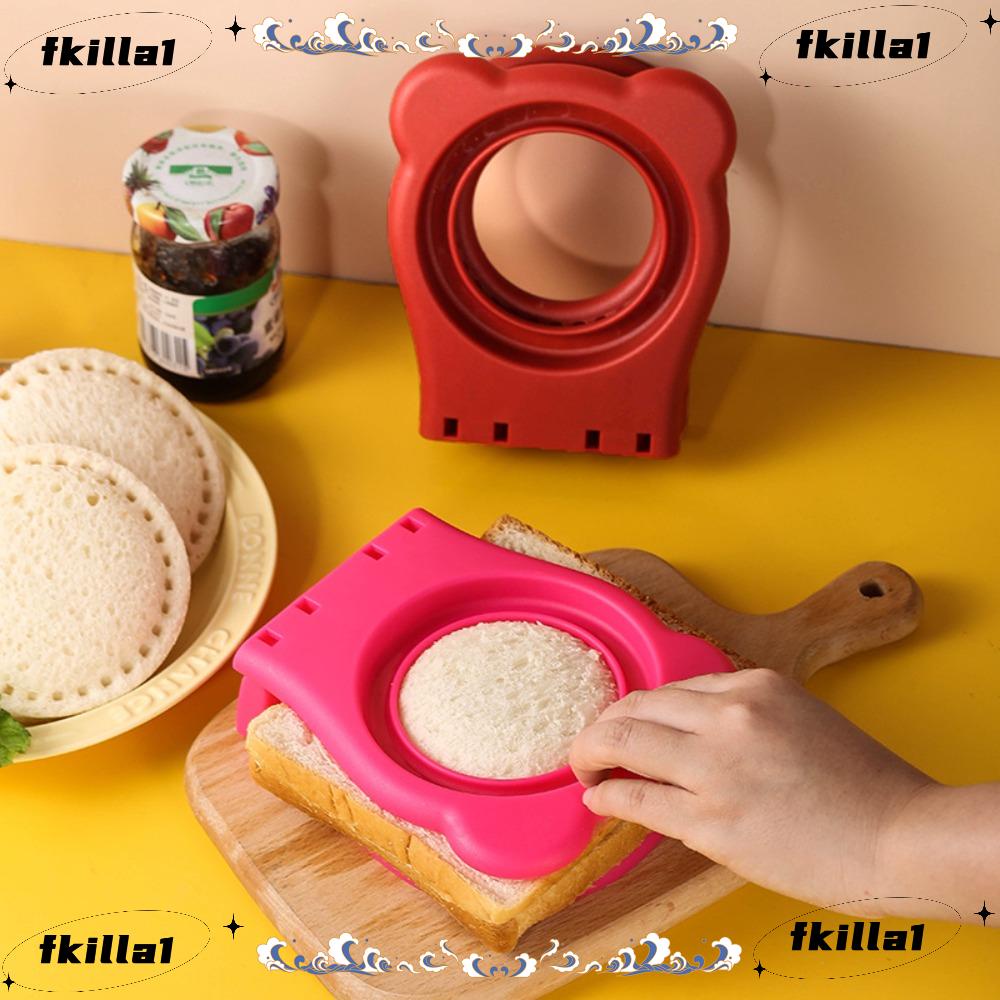 FKILA Bread Making Tool, Toast Stainless Steel Sandwich Cutting Mold, New Household Round DIY Sandwich Cutter Kitchen