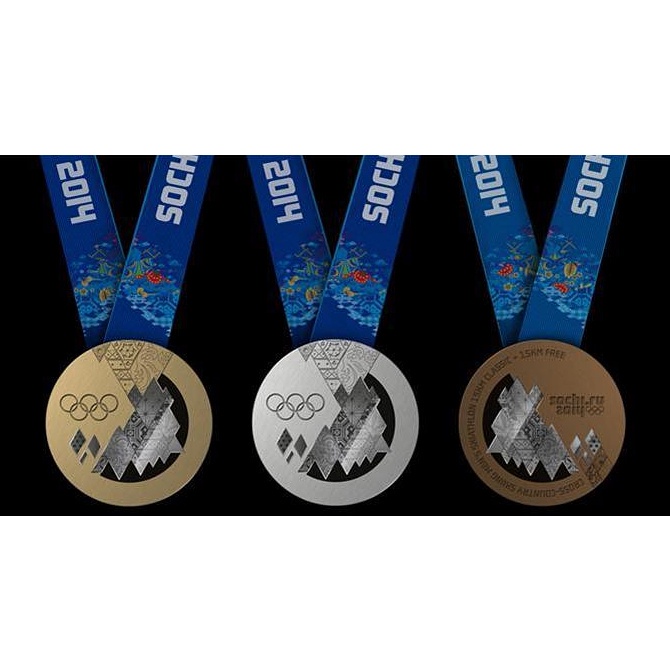 2014 Winter Olympics Games Sochi Gold Silver Bronze Medal