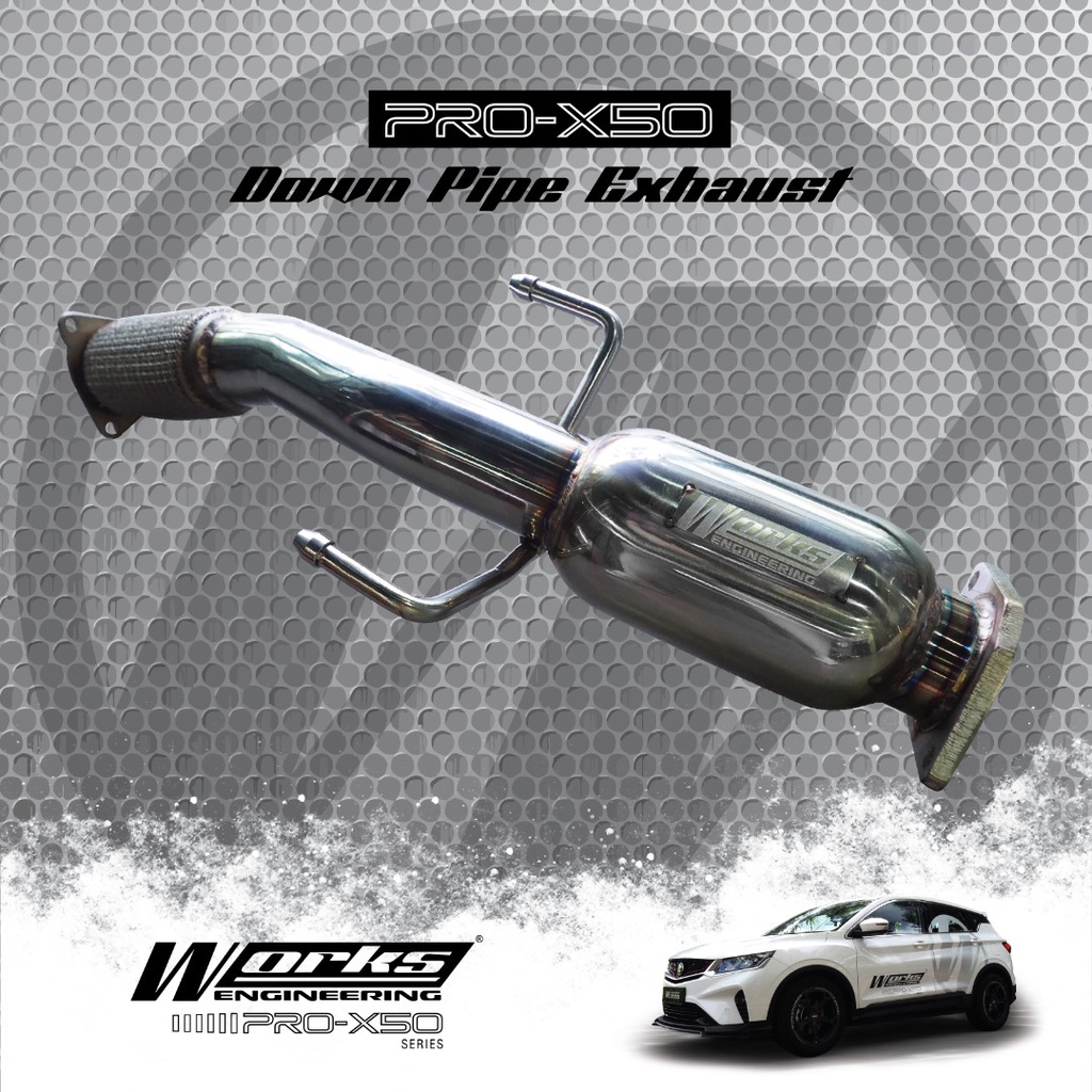 Works Engineering Proton X50 Stainless Steel Turbo Exhaust Down Pipe