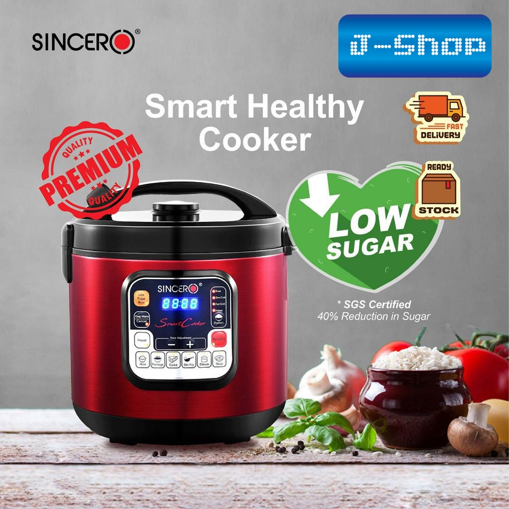 [6L] Sincero Smart Healthy Rice Cooker Periuk Nasi Low Sugar SEMI PRESSURE COOKER