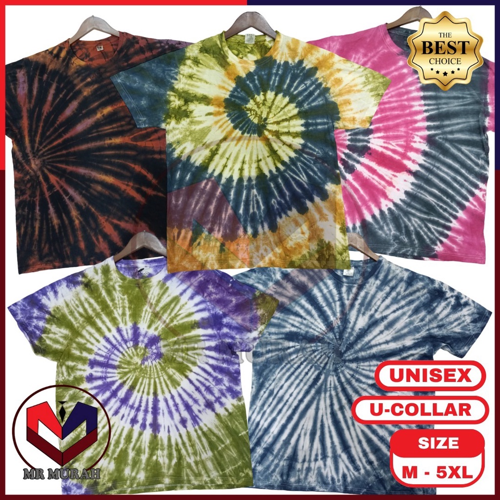 MR MURAH_Batik Tie Diy Exclusive New Viral T- Shirt Cotton Ready Stock Malaysia