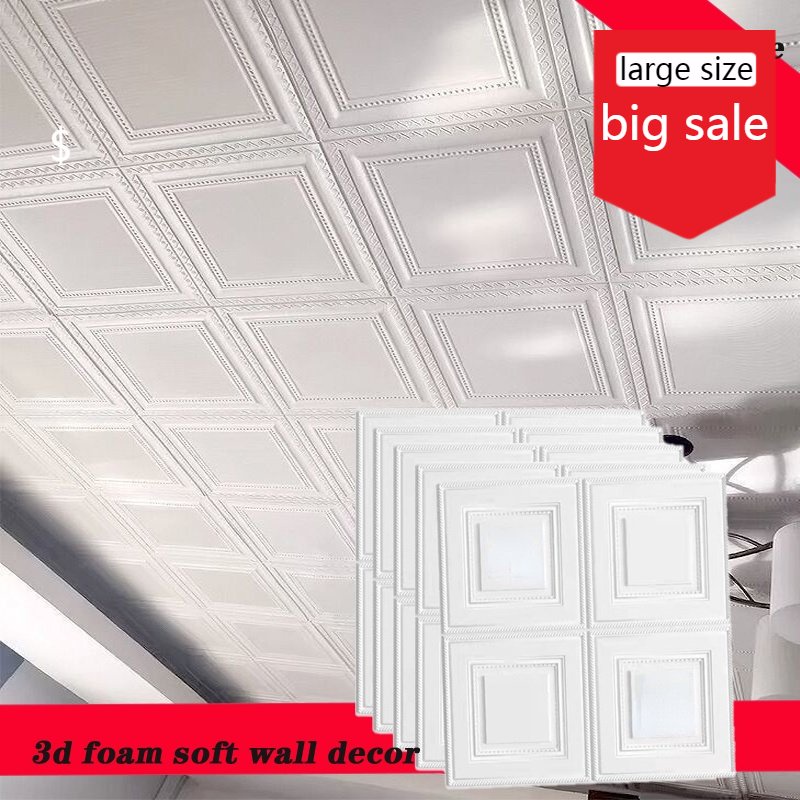 3D Wall Paper Dinding Adhesive Wall Stickers PE Waterproof Panner Wallpaper Dinding Rood Ceiling Room Decor Pelekat Dinding Batu Bata