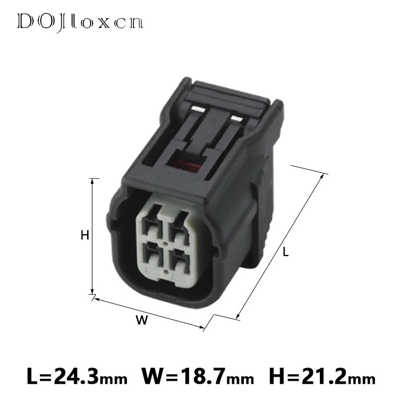 Premium Durable 1 Set 4 Pin 1.0mm Black Male Female Plug Honda Oxygen Sensor Automobile Waterproof Connector 6188-477... - Image 2