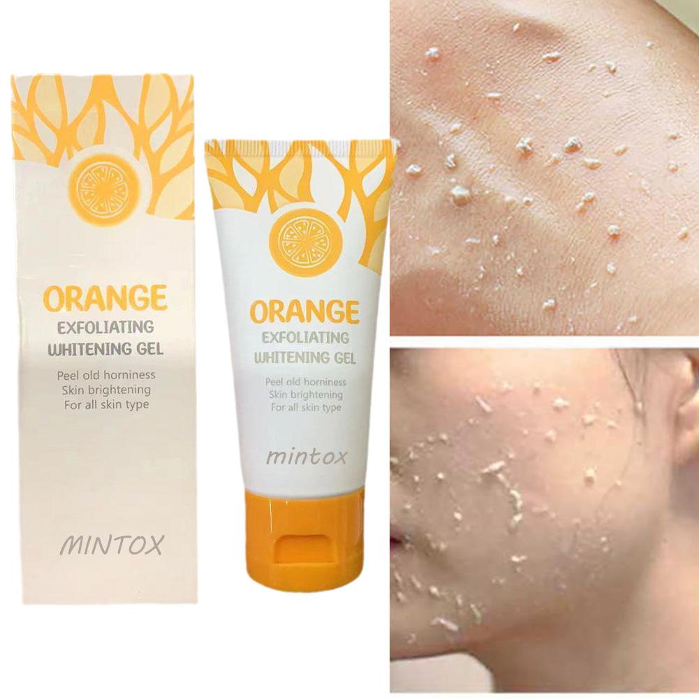 Orange Exfoliating Gel Peeling Gel Moisturizing Whitening Cleaner Acne Blackhead Cream Body Scrub Facial 50g