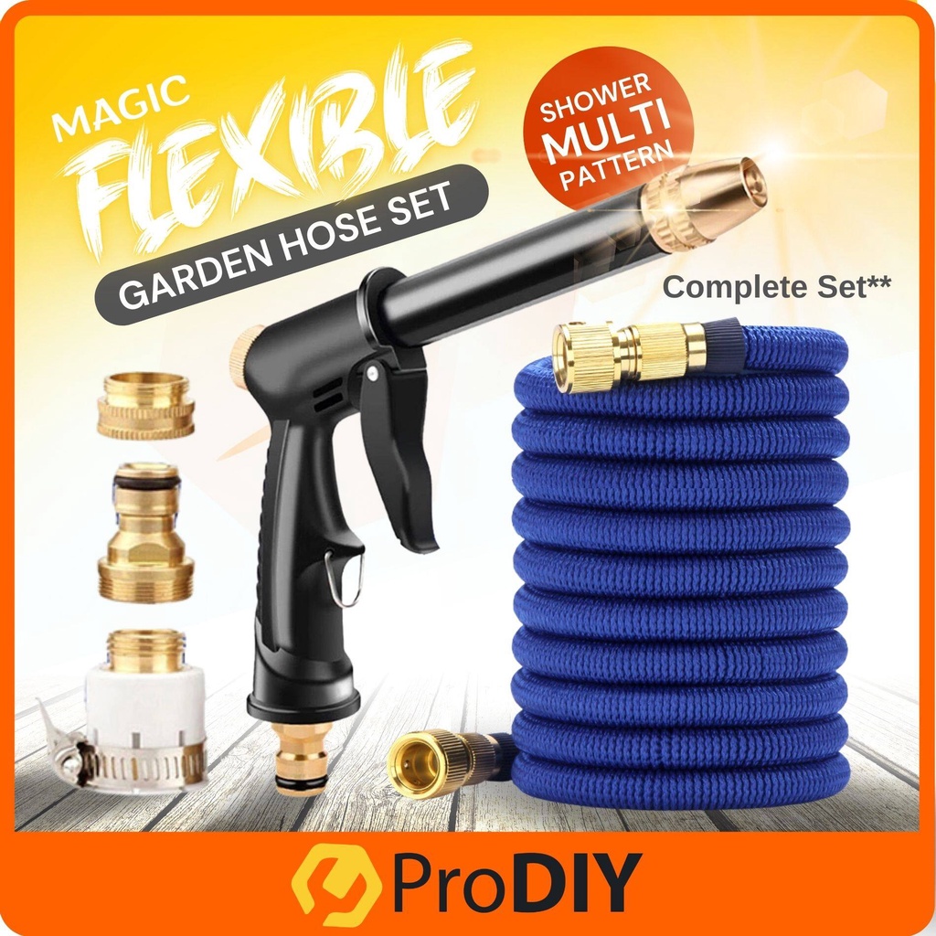 PRODIY MAGIC HOSE Flexible Garden Hose Spray Watering Hose High Pressure Car Wash Water Gun Pipe Gun 7.5M 15M 22M 30M