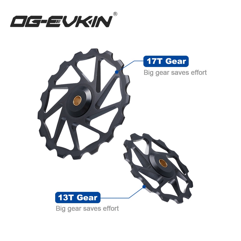 Multi Essential OG-EVKIN Carbon Fiber Ceramic Rear Derailleur 13T-17T Pulley Guide Wheel R7000 R8000 R8050 R9150 R917... - Image 5