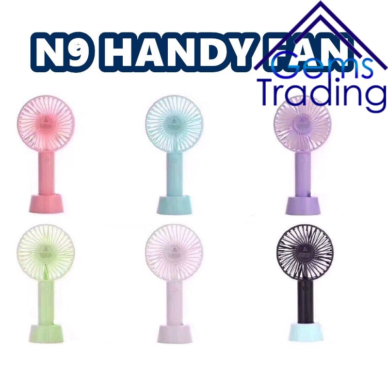 N9 Handheld Small Fan Dormitory Desk Surface USB Rechargeable Portable Mini Fan Free Battery USB Cable