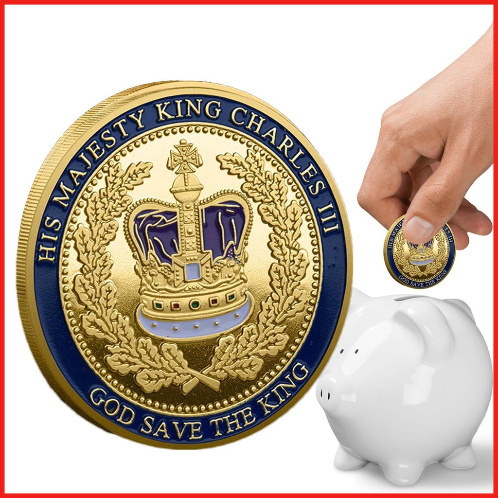 Gold Plated Royal Challenge Coins The King Of England Charles III Coin Value Collectibles Coins Keychain Souvenir iadmy