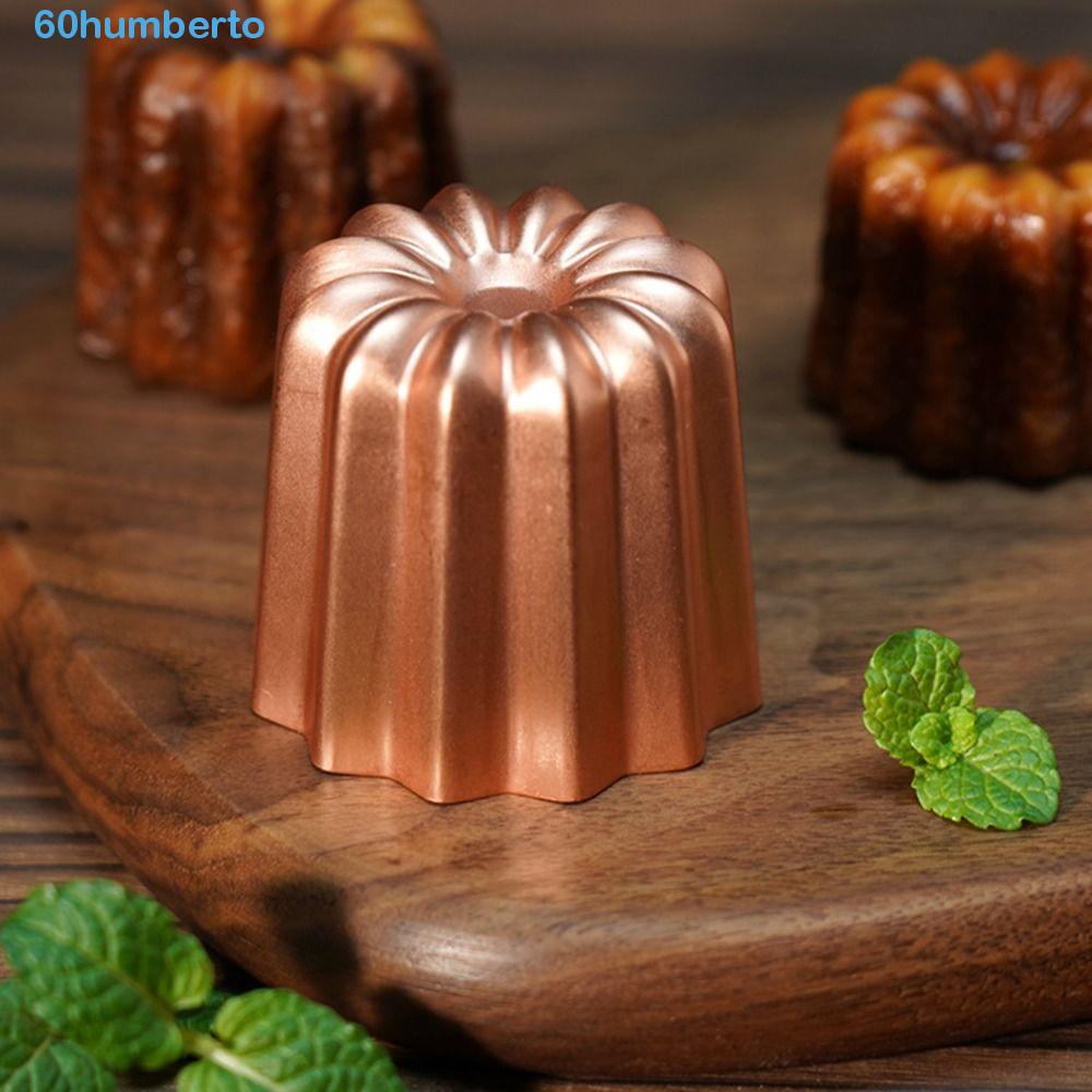 HUMBERTO 4Pcs Canele Mould, French Style Non-stick Cannele Mold, Baking Mini Aluminum Alloy Pastry