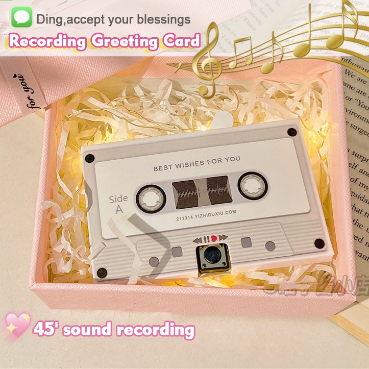 Creative Audio Birthday Custom DIY Audio Card Personalized Valentine's Day Recordable Greeting Cards Christmas Gifts