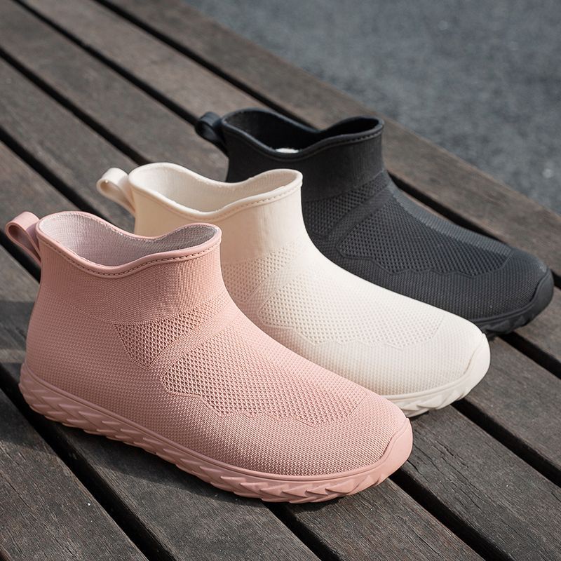 ♚ Kedai khas kasut online celebrity short-barrel anti-skid laundry women's summer wear-resistant Korean water boots plastic fashion rain boots rubber shoes rain shoes