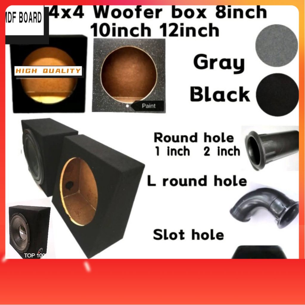 CHIA ALIBABA 4x4 Woofer box 15mm speaker box Carpet 8inch, 10inch, 12inch, WJT 500watts 12inch woofer and woofer box set