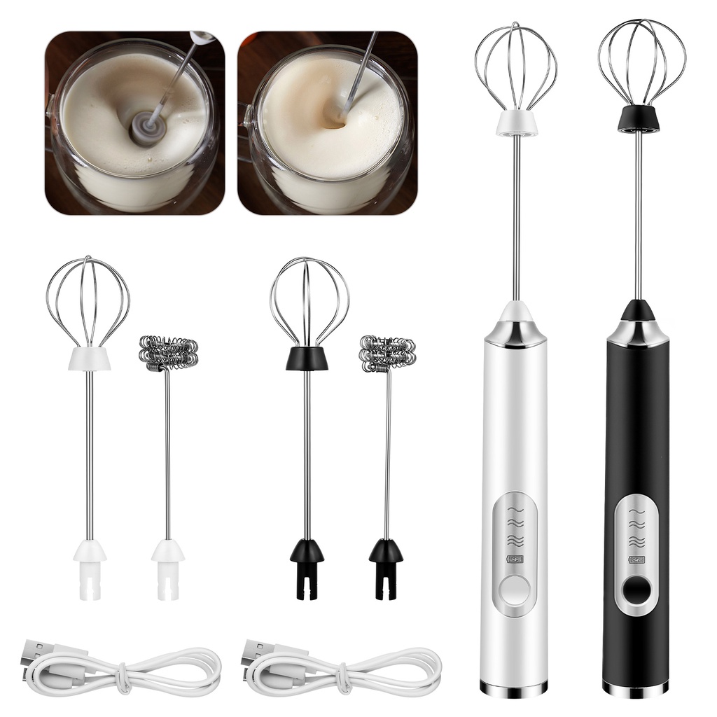 Electric Mixer Hand Blender Mini Portable Small Whisk Drink Coffee Chocolate Handheld Machine Drinks