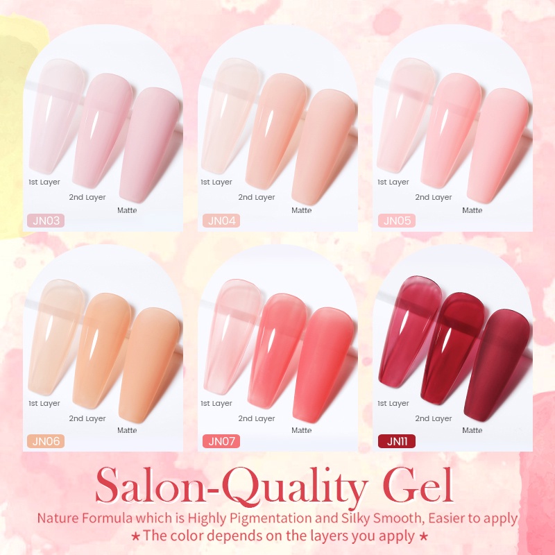 Purpose Essential 7ML Milky Jelly White Nude Gel Polish Translucent Manicuring UV LED Soak Off Nail Art Ice Pink S Have - Image 5