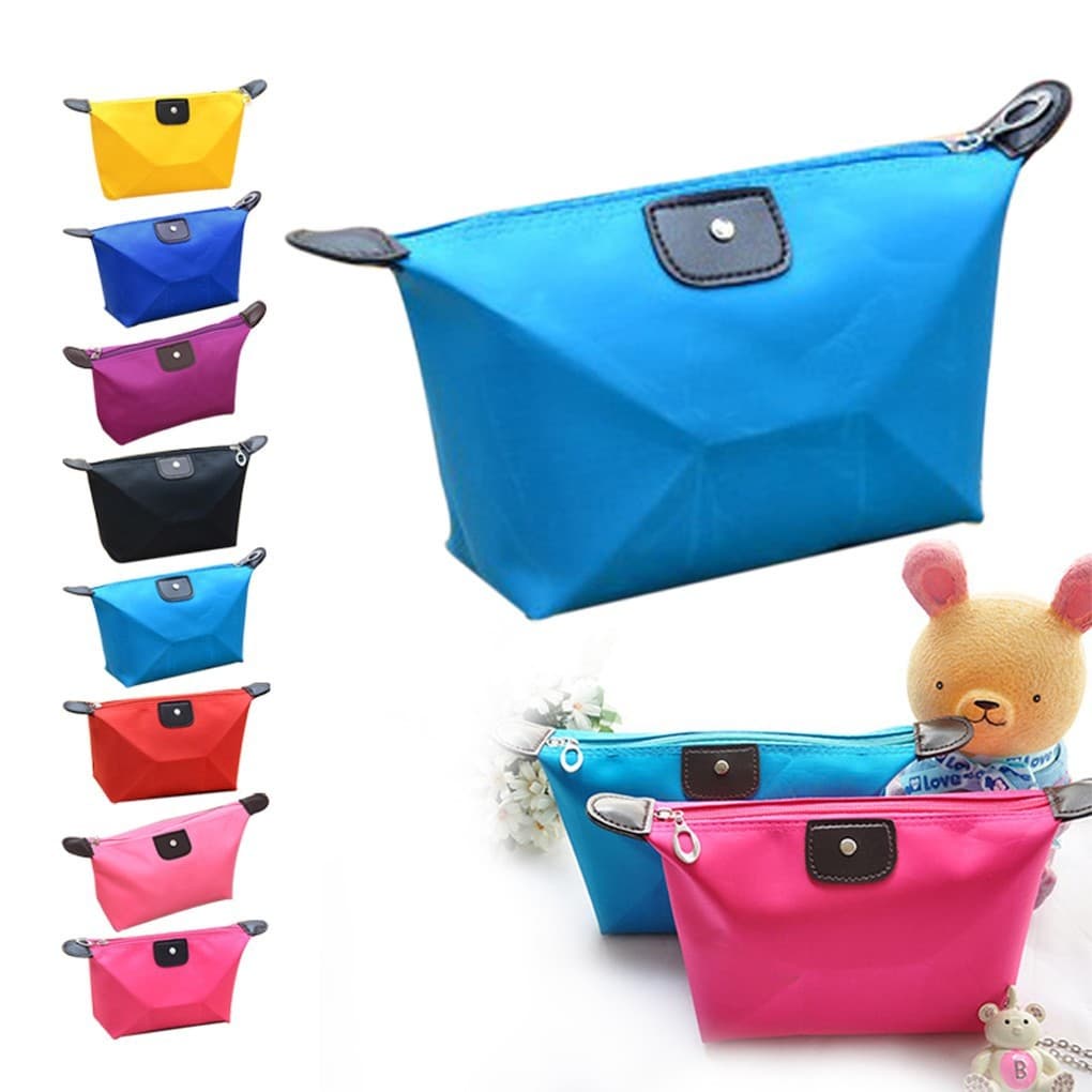 Make Up Cosmetic Bag Travel Pouch Coin Zip Lady Dompet Makeup Colourful Mini Beg Wallet Travel Women