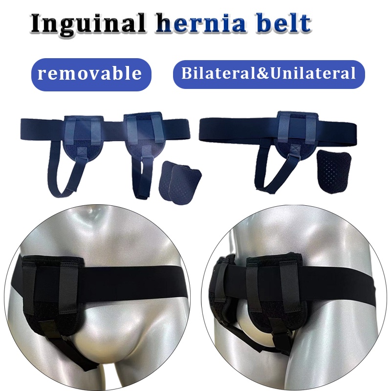 Inguinal Hernia Belt Brace Recovery Support with Movable Pain Relief Pads Adjustable Size for Left and Right side Universal Use for Adult Men Women Elderly