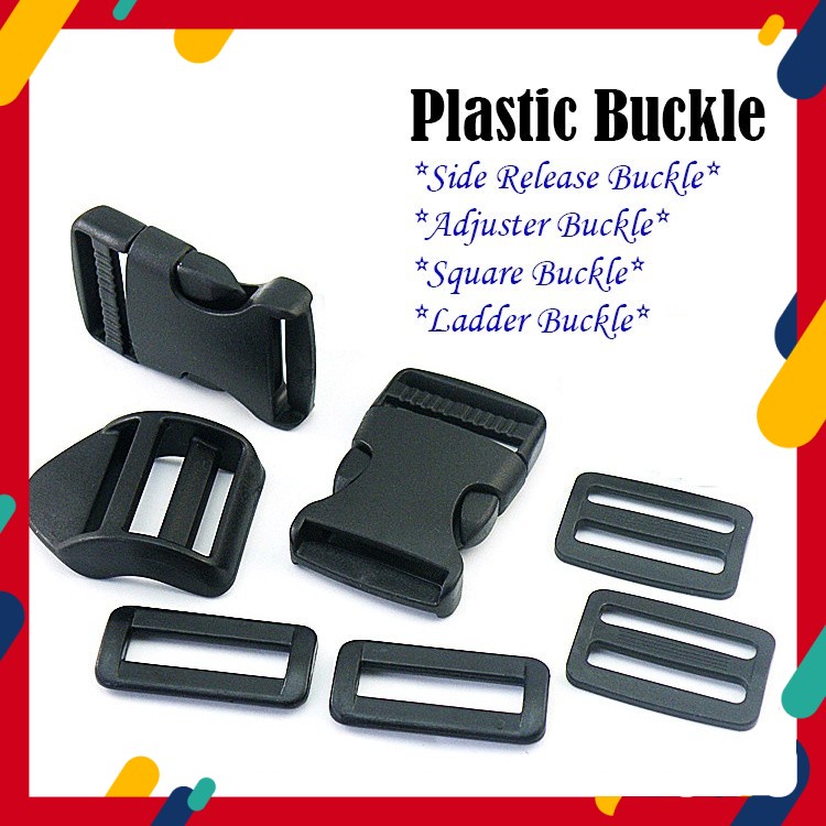 Plastic Side Release Ladder Lock Adjuster Square Lobster Hook Buckle Bag Grab Buckle Strap Tali Beg Accessories Gesper