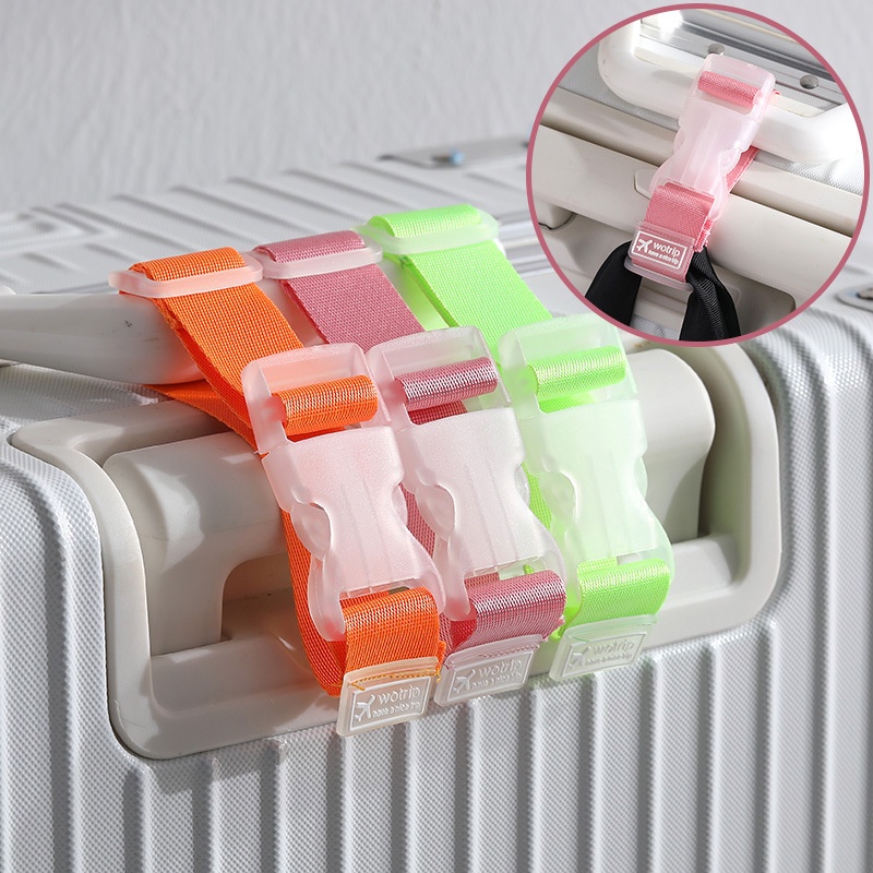 Travel Trolley Luggage External Buckle Strap Portable Clip Buckle Strap Luggage Anti-Lost Trapped Tie