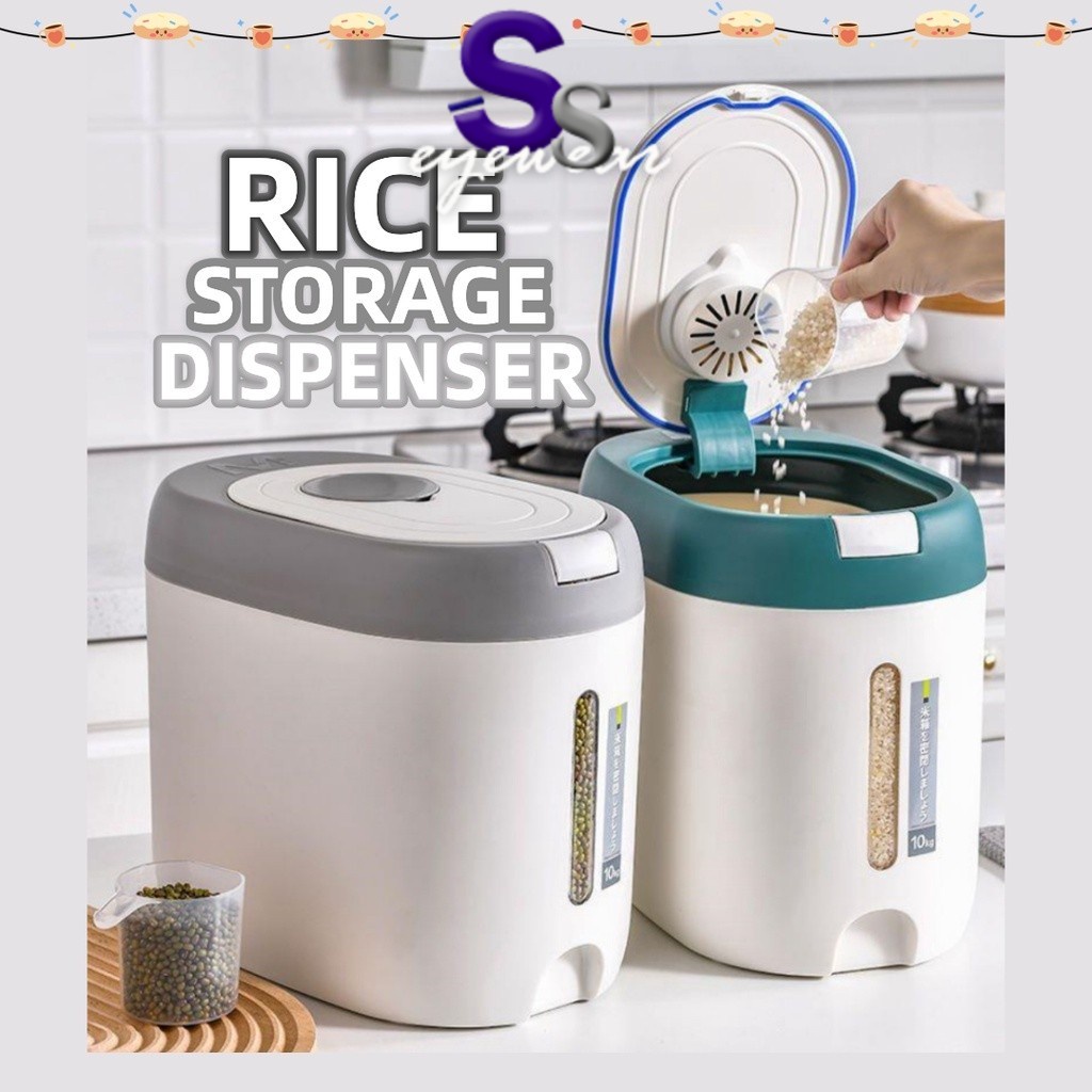 Rice Dispenser Bucket 5KG/10KG Keepers Container Household Storage Insect-proof Moisture-proof Sealed Dry Food Rice Box