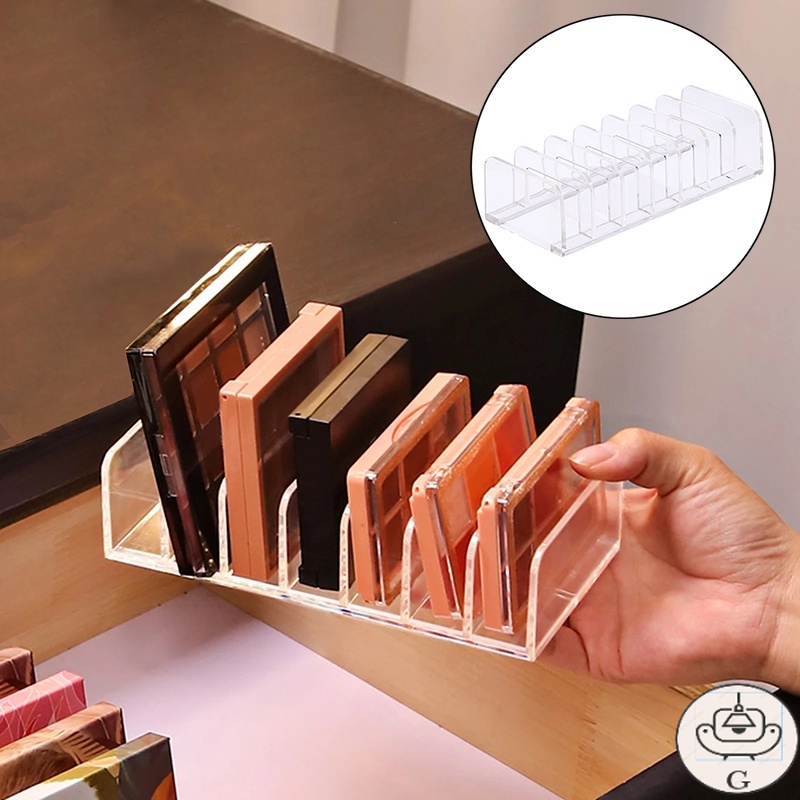 GS 7-Grids Acrylic Eyeshadow Palette Makeup Organizer / Bathroom Sink Vanity Trays Multi-Layer Cosmetics Storage Box