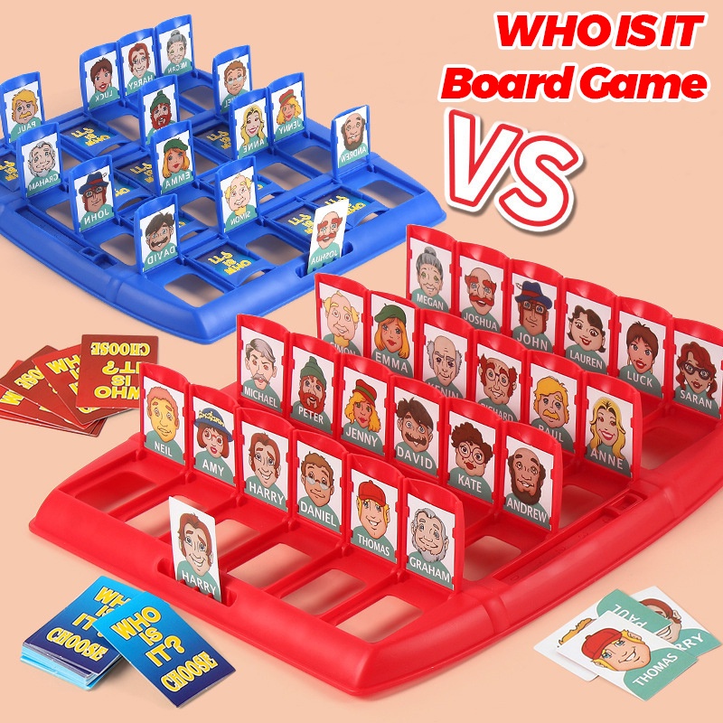 WHO IS IT Board Game Memory Logic Training Kids Funny Family Guessing Montessori Educational Toys Gift