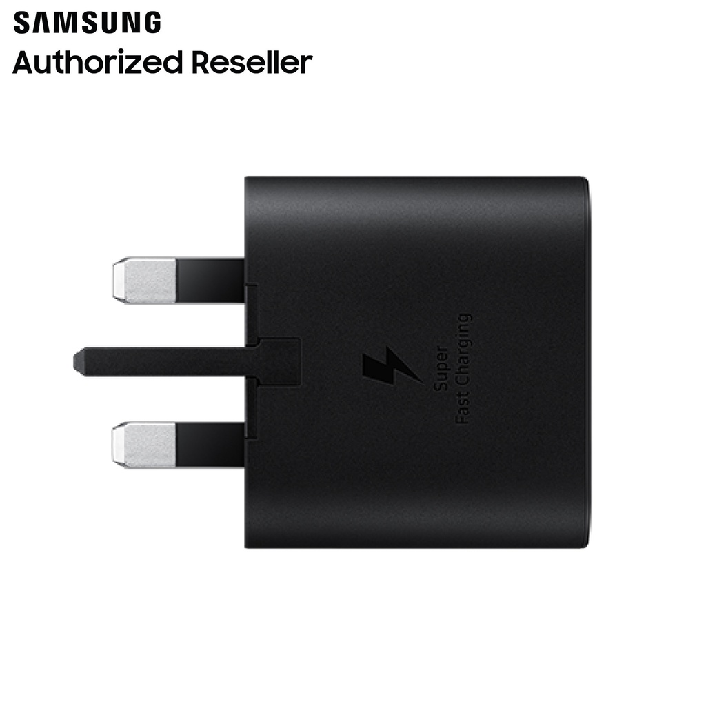 Samsung 25W Super Fast Charge (C to C) Travel Charger without Cable (Black, White)