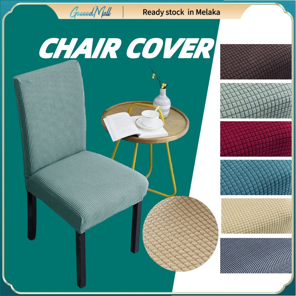 Chair Cover for Elastic Thickened Conjoined Family Restaurant Cafe Antifouling Sarung Kerusi Murah Chair 椅套