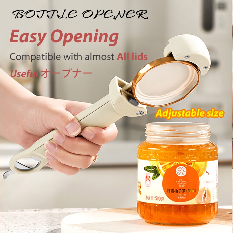 Multifunctional Adjustable Can Opener Bottle Opener Non-slip Telescopic Magnetic Bottle Opener Can Absorb Metal Surfaces Such As Refrigerators