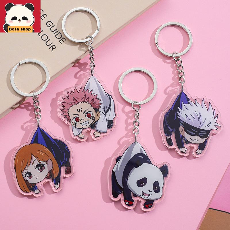 [Bota Shop]Jujutsu Kaisen Keychain Anime Merchandise Cartoon Cute Acrylic Pendant Backpack School Bag Ornaments Gifts GJ