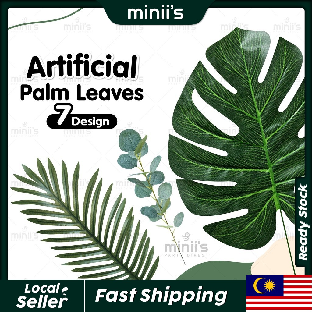 Simulated Ancient Monstera Branch Palm Turtle Leaf Leaves Home Party Decor