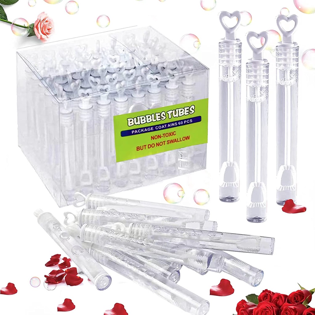 300 Pack Mini Wedding Bubble Wand (White Circle Style), Ideal Party Favors For Anniversaries,Celebration Supplies,Valentine’s Day,Pool Parties,Family Reunion,Great Gift for Couple