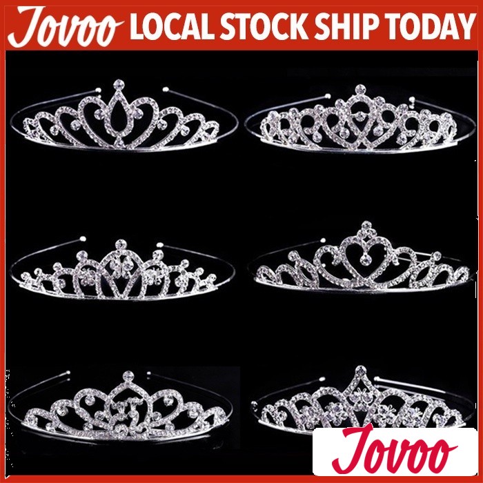 JOVOO - Deartiara Rhinestone Party Bridal Tiara Headband Wedding Crown Mahkota Wedding