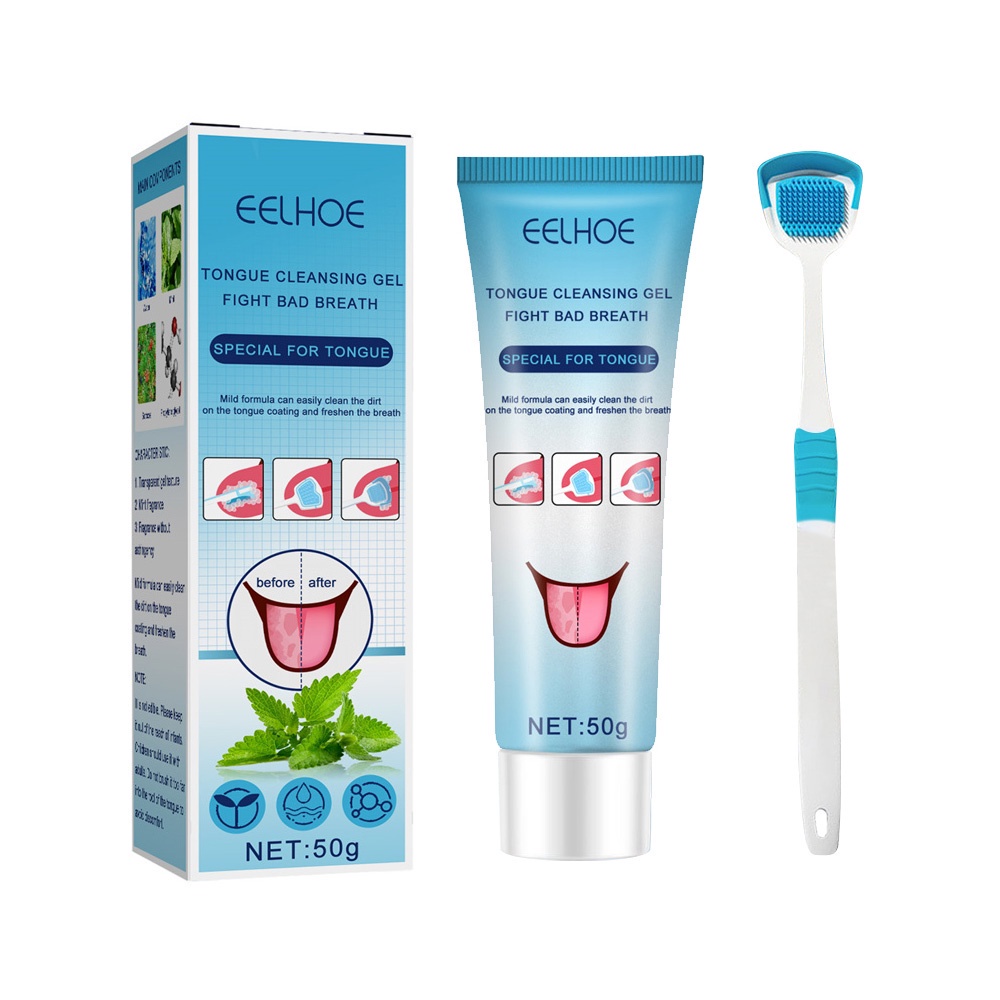 Versatile Premium 『Beauty/Hot』 50g Tongue Cleansing Gel Silicone Scraper Brush Cleaning Single Oral Care Keep Fre... - Image 3