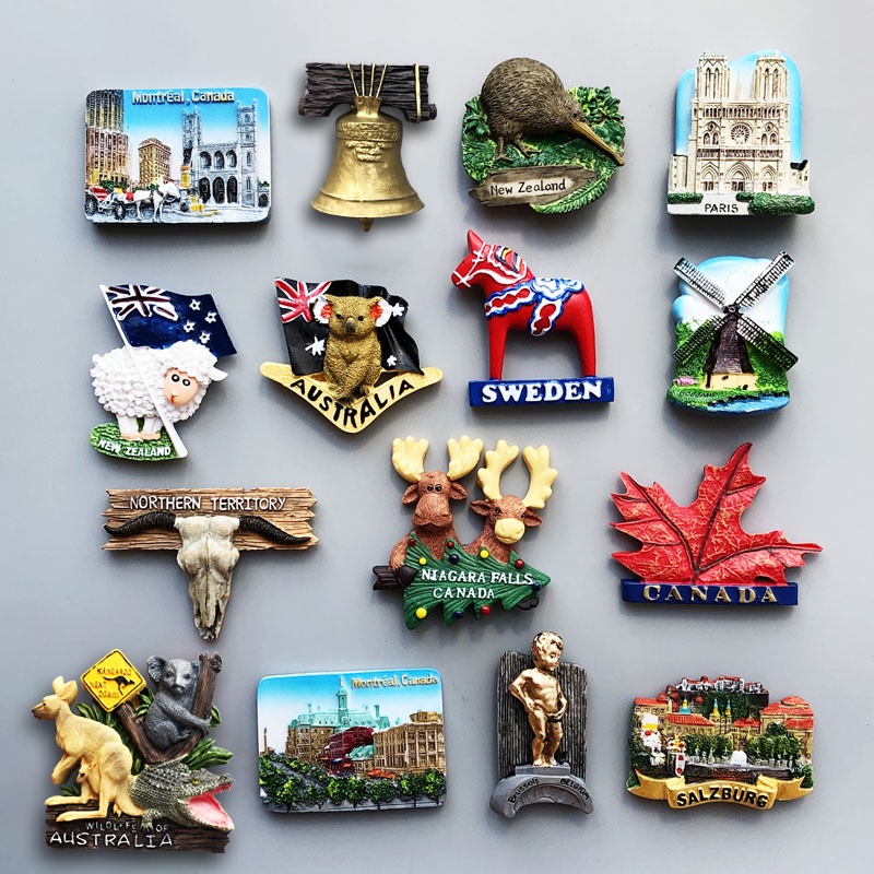 Fridge Magnets Canada Irish German Hollywood Sweden Dutch Salzburg Australi Fridge Magnet Sticker World Travel Souvenir Magnetic