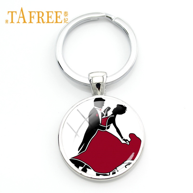 Argentine Social Dance Keychain Tango,waltz,Ballet Dancer Figure Silhouette Key Chain Keyring Male Female Jewelry DS