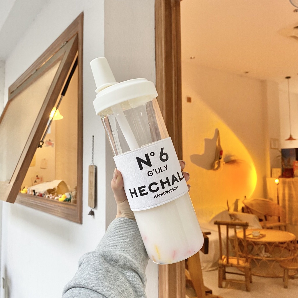 Ins Style Water Bottle Milk Tea Cup Juice Cup Large-capacity Straw Water Cup Tumbler Milk Bottle Plastic Kettle Student Children Portable Handy Cup Botol Air