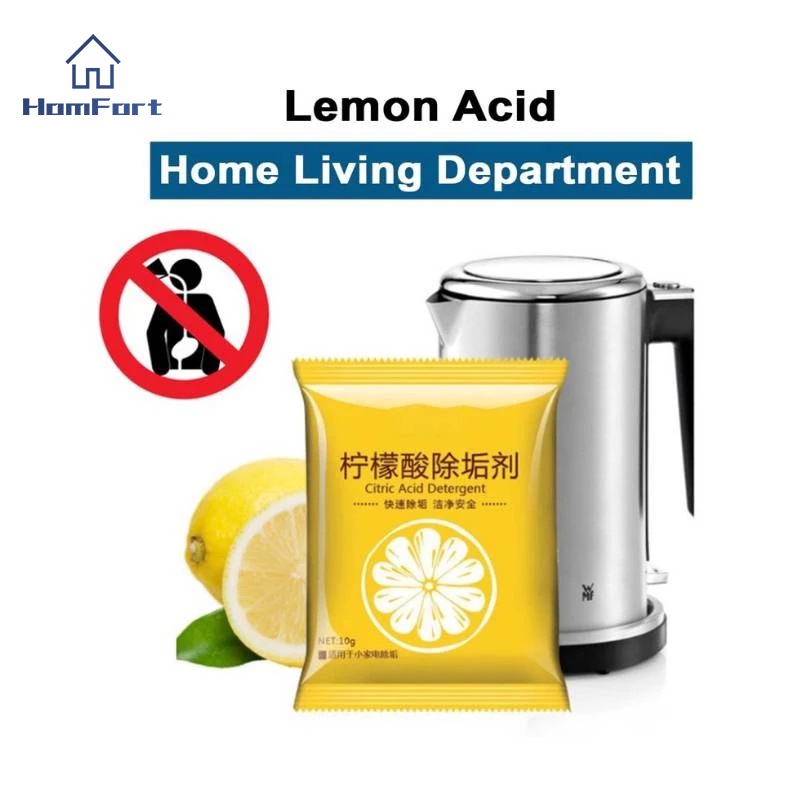 10g Scale Cup Cleaner Citric Acid Detergent Inner Container Cleaner Food Grade Household Strong Scale Teapot Cleaning