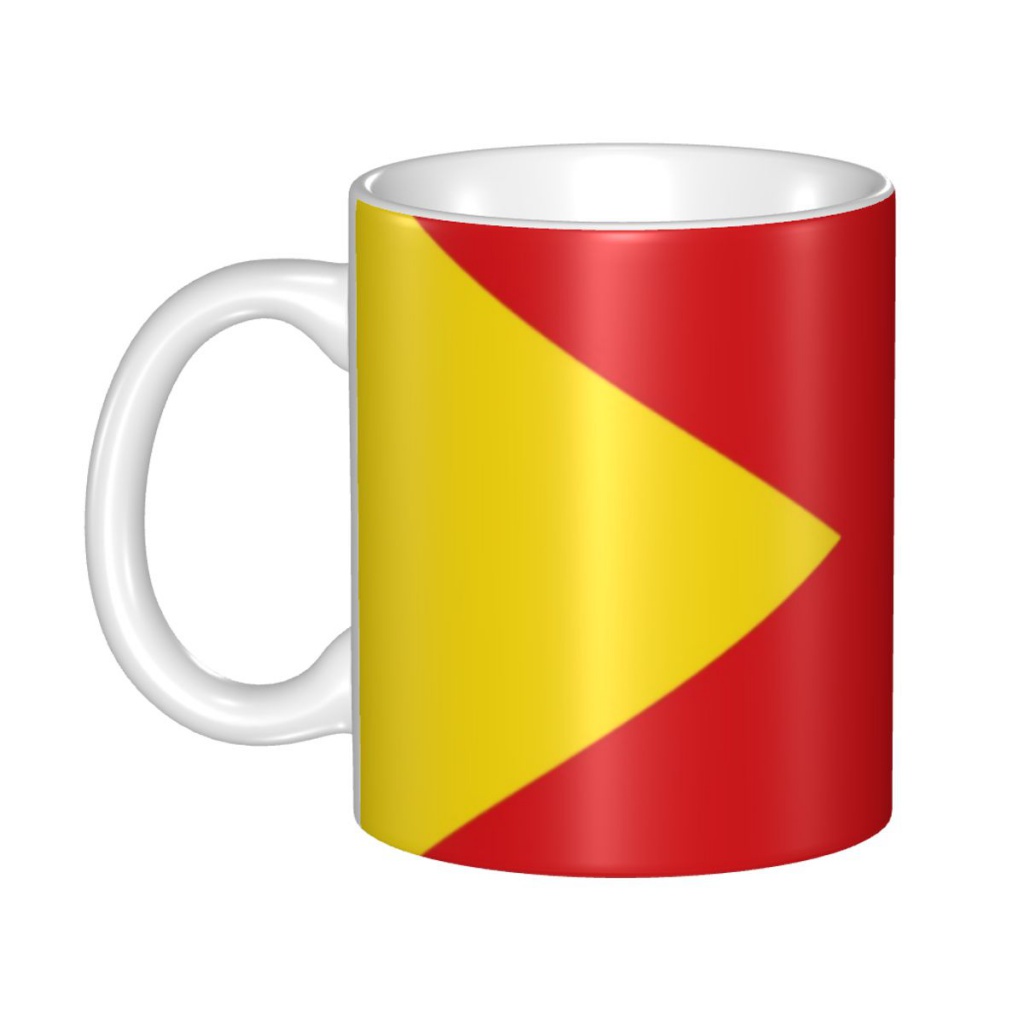 【In stock】Customized Flag Of The Tigray Region Mug DIY Ethiopia Ceramic Tea Milk Coffee Cups Outdoor Work Camping Cup