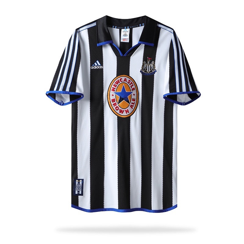 1999-2000 Newcastle home retro soccer jerseys men's casual comfortable high quality outdoor sports soccer jerseys