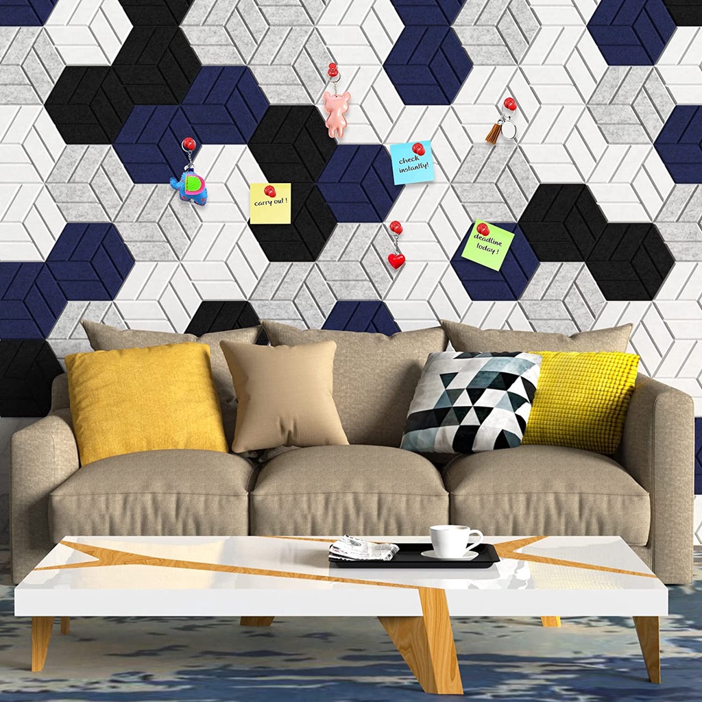Reliable Versatile Acoustic Foam Panel Self Adhesive Hexagon Design Soundproof Panels High Density Sound Proofing Pad... - Image 5