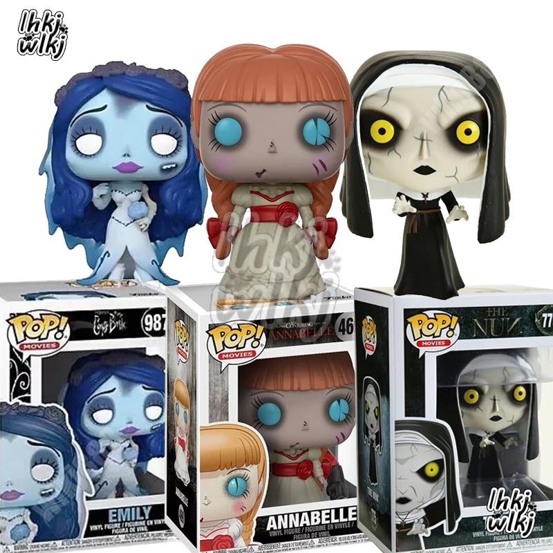 Funko Pop Annabelle The Nun Tim Burton's Corpse Bride EMILY Action Figure Valak 987 469 775 Model Room Decoration Gift Horror Film Collection