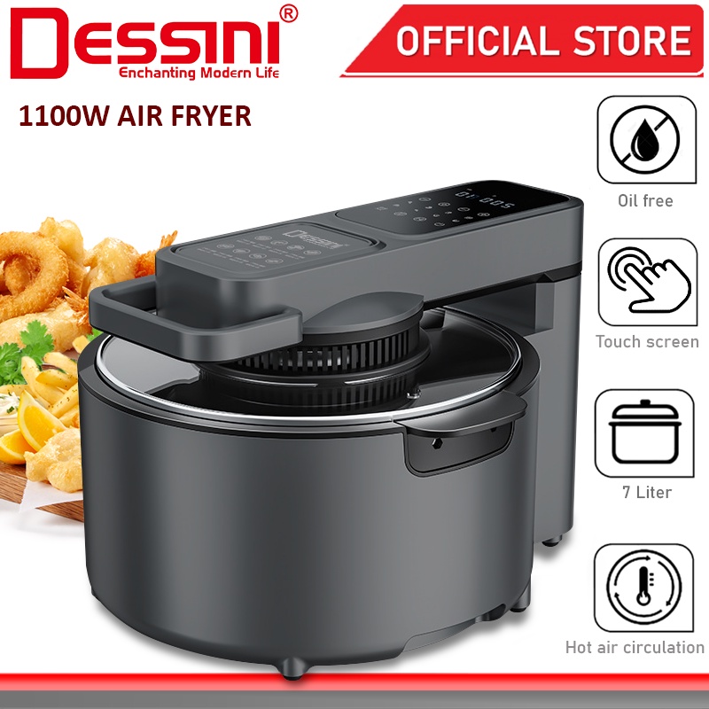 DESSINI ITALY AF-7001 Electric Oven Convection Air Fryer Oil Free Grill Toaster Roaster Breakfast Machine Ketuhar (7L)