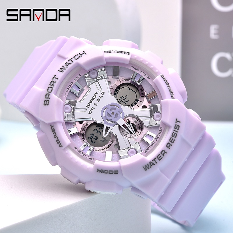 SANDA Waterproof Watch Men's and Women's Watch Sports Watch Digital Fashion Luxury Couple Watch SD6033/6068-1