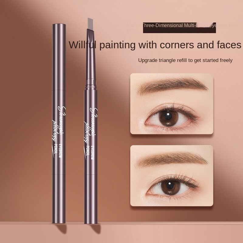 Durable Reliable Eyebrow Pencil Double Head Waterproof Sweatproof Black Makeup眉笔双头防水防汗黑眉妆 - Image 2