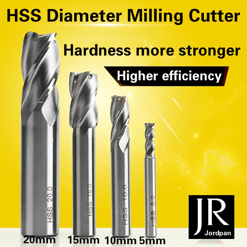 1pcs Carbide End Mill HSS 3mm-20mm Diameter Milling Cutter Bit Set CNC Tools